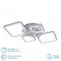 Distribuidor - Lâmpadas Diversas | Lâmpadas Modernas | PLAFON 86W 3000-4000-6500K CROMO ELARA 9X76X46 CM 11610LM REGULABLE, MEMORIA Y C. REMOTO Ref: 172684020